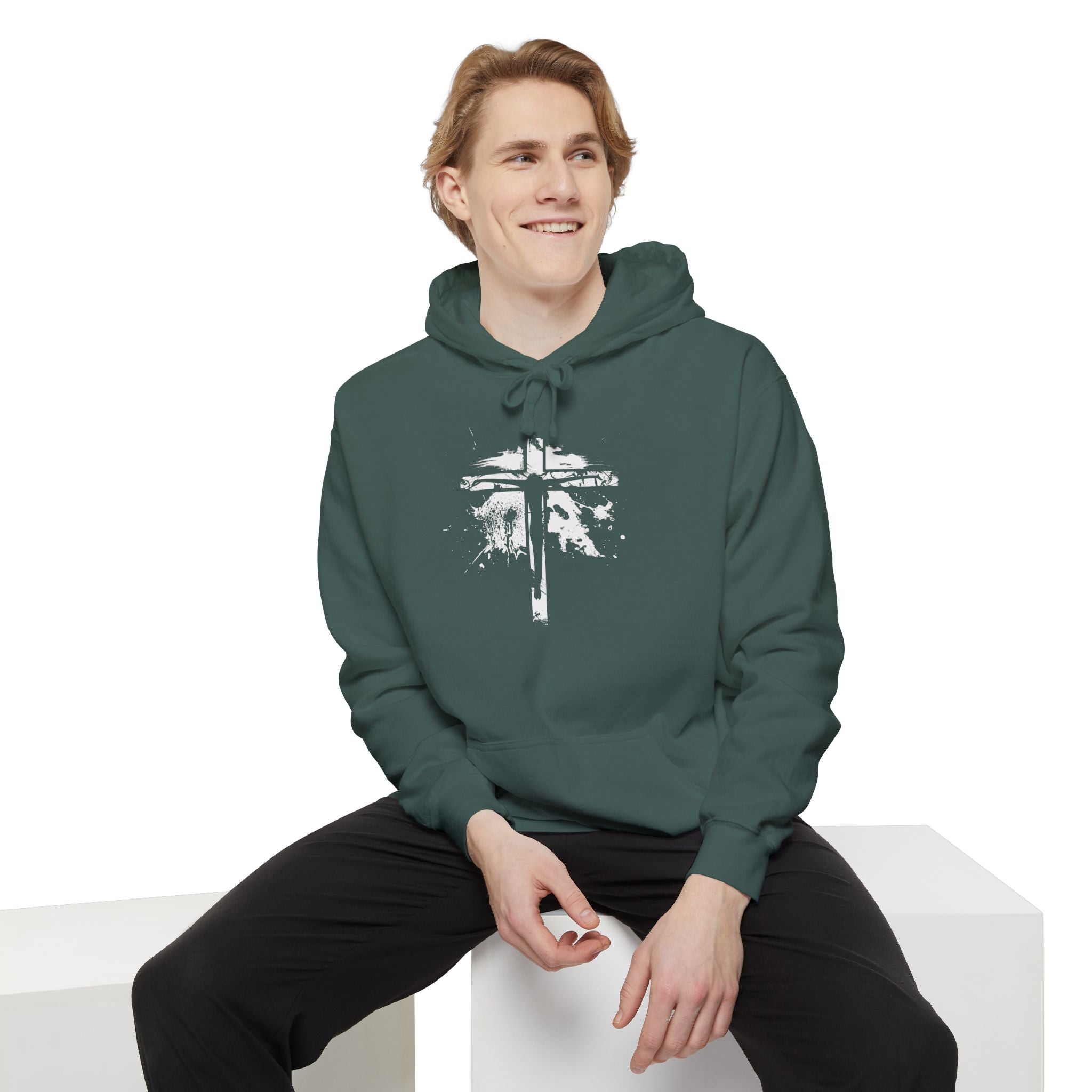 Jesus On Cross Unisex Relaxed Fit Hoodie