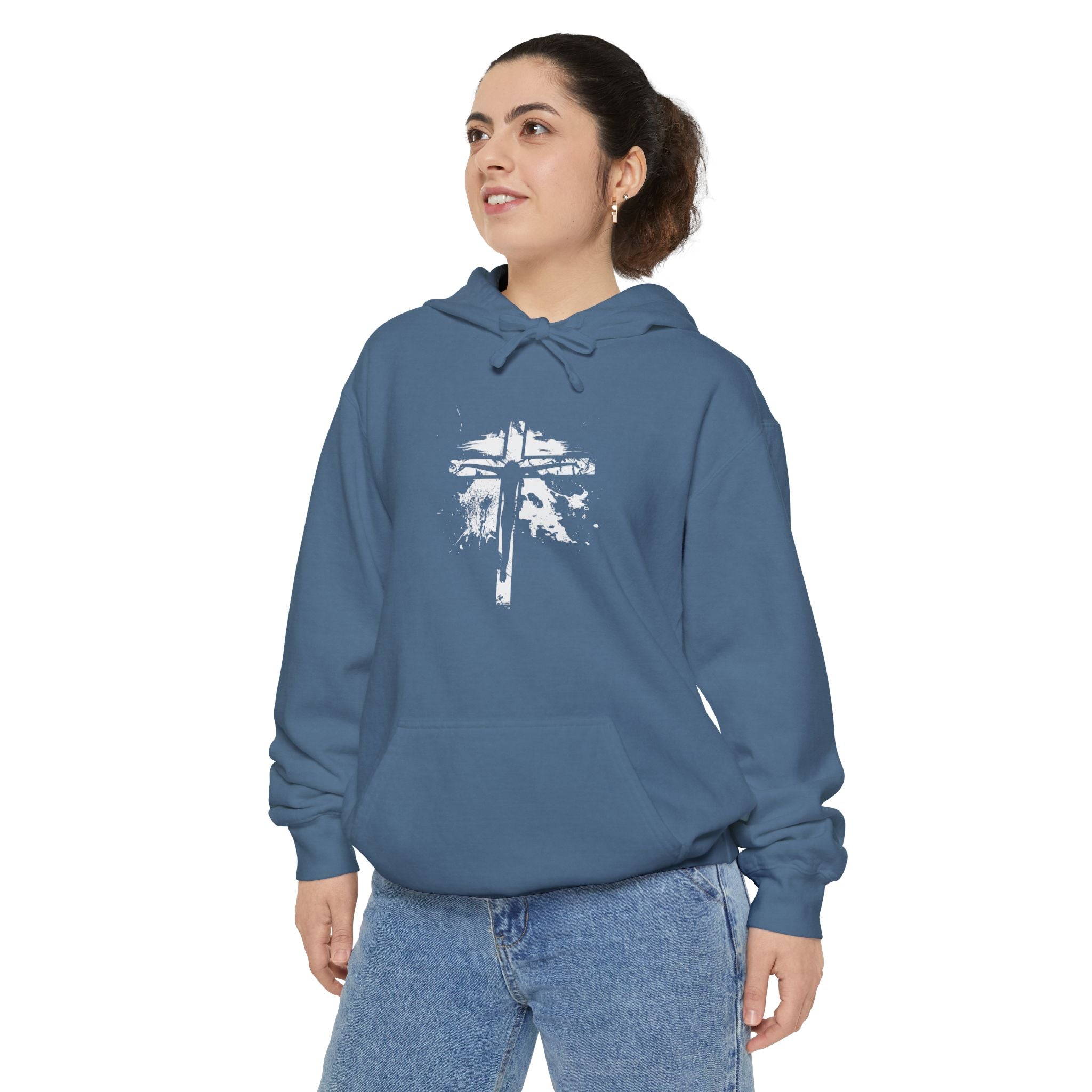 Jesus On Cross Unisex Relaxed Fit Hoodie