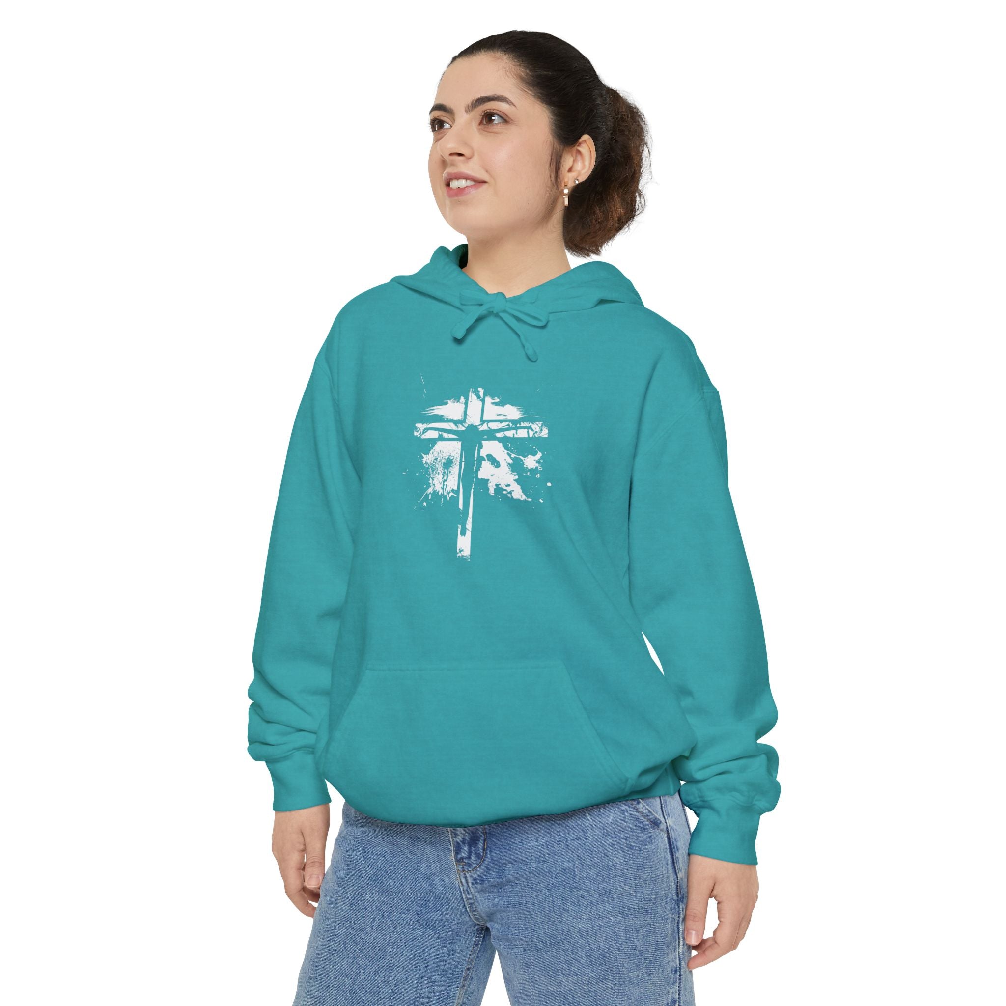 Jesus On Cross Unisex Relaxed Fit Hoodie