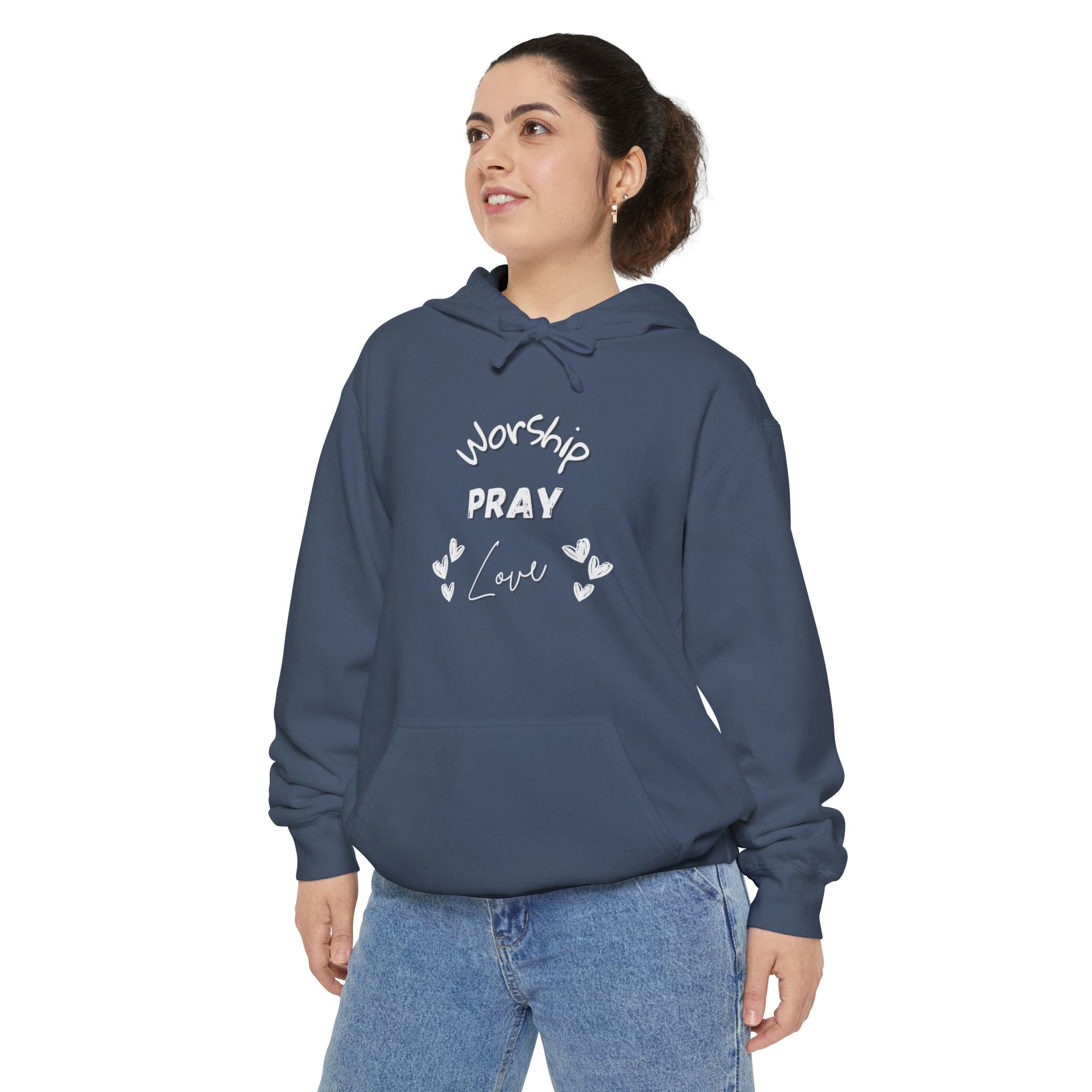 Worship, Pray, Love Unisex Relaxed Fit Hoodie