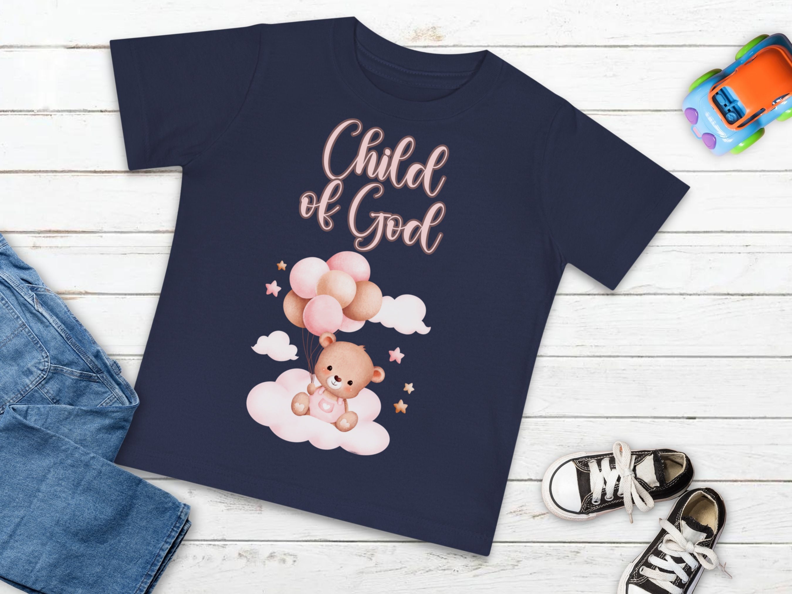Child of God Short Sleeve Baby T-Shirt, Christian Shirt, Baby Shower Gift, Infant Faith Apparel, Nursery Decor