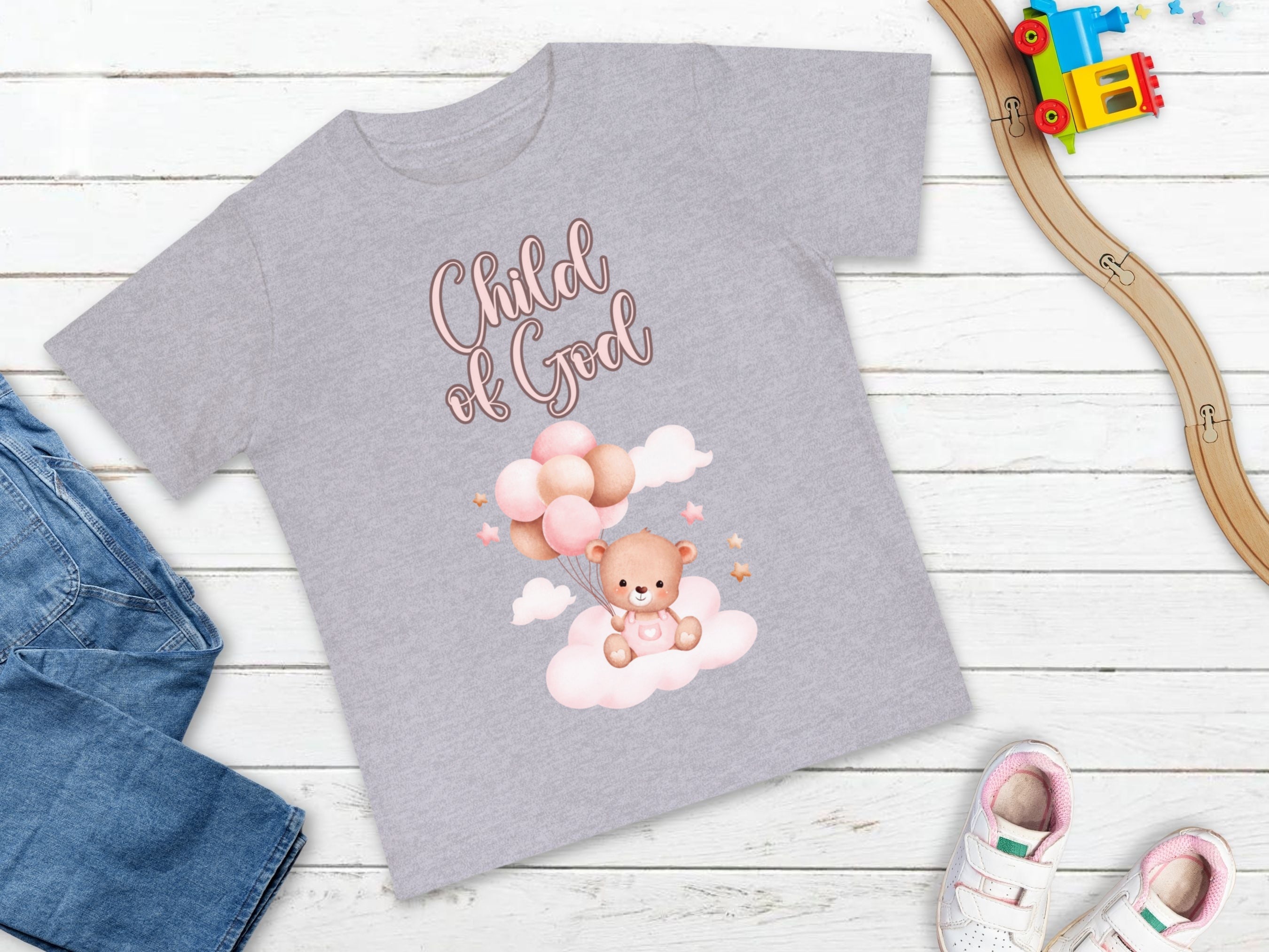 Child of God Short Sleeve Baby T-Shirt, Christian Shirt, Baby Shower Gift, Infant Faith Apparel, Nursery Decor