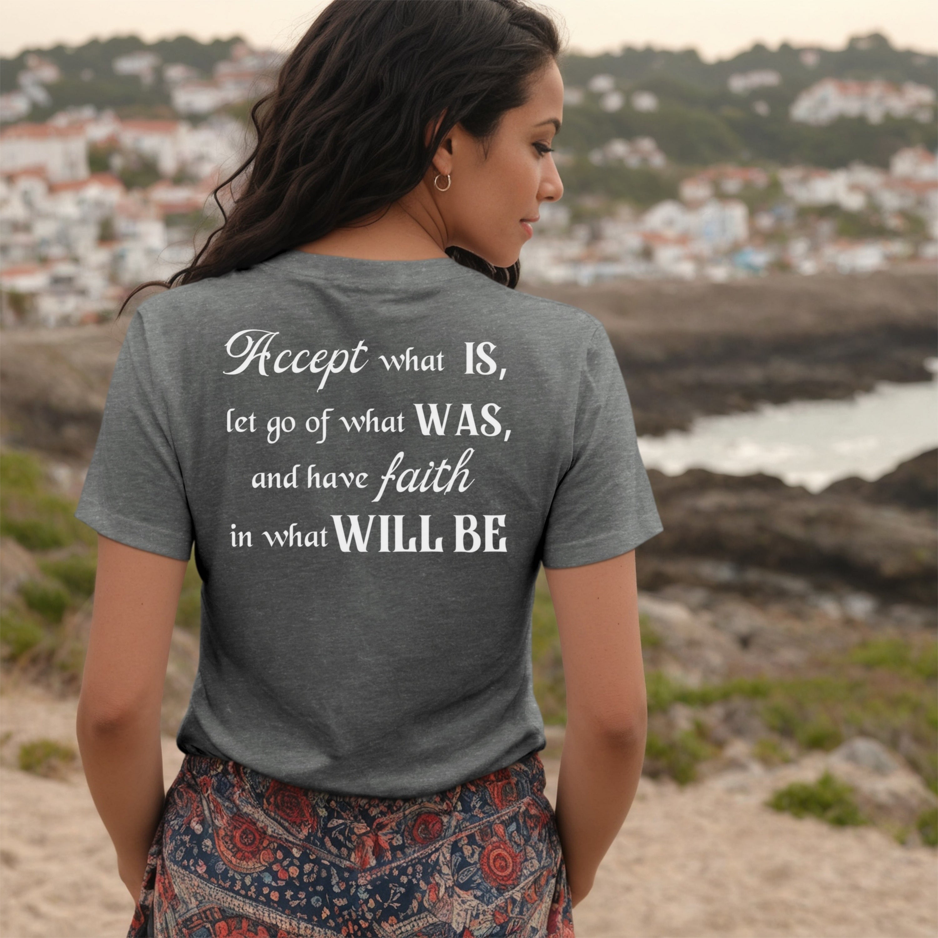 Accept What Is Unisex V-Neck Tee