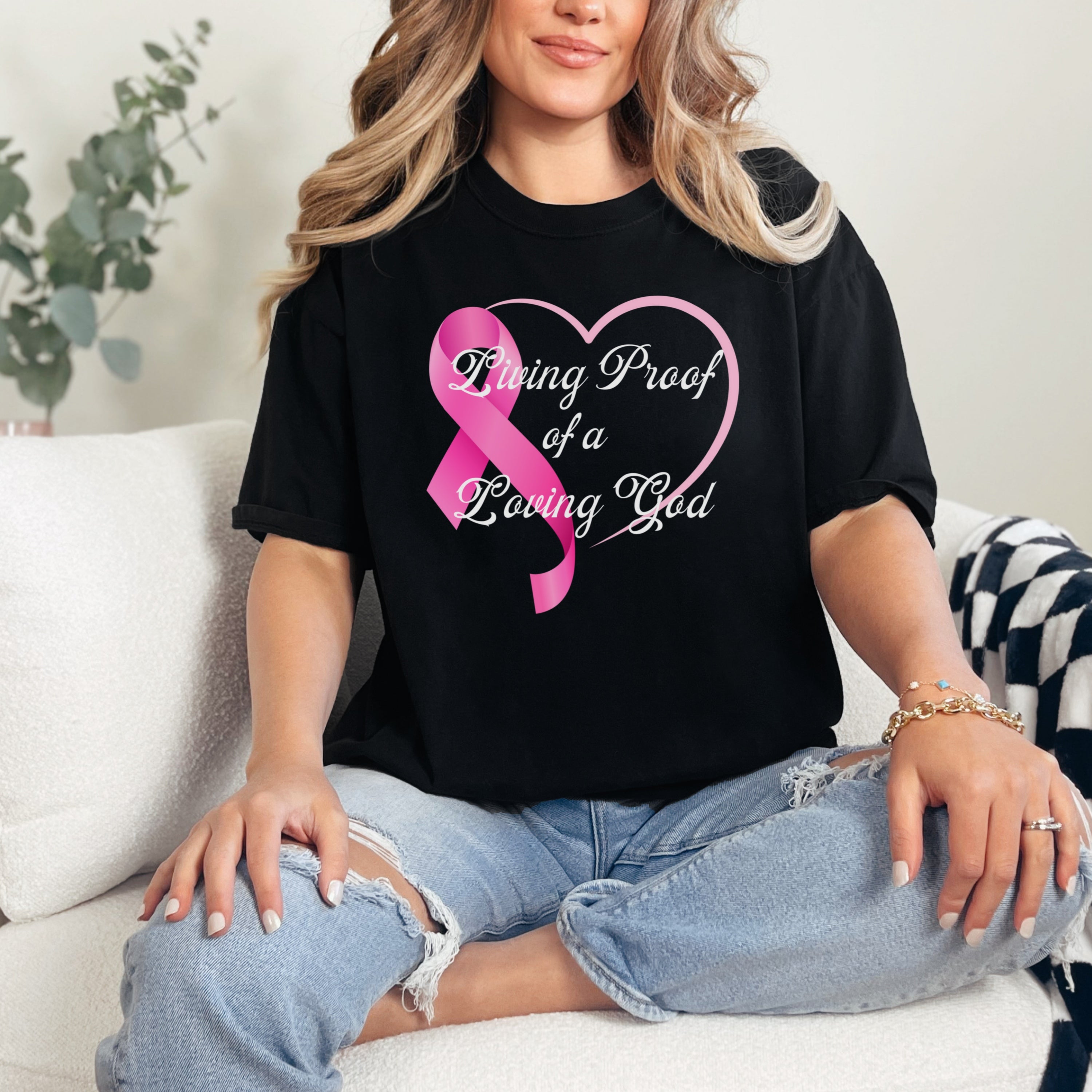 Living Proof Of A Loving God Heart Unisex Relaxed Fit T-Shirt