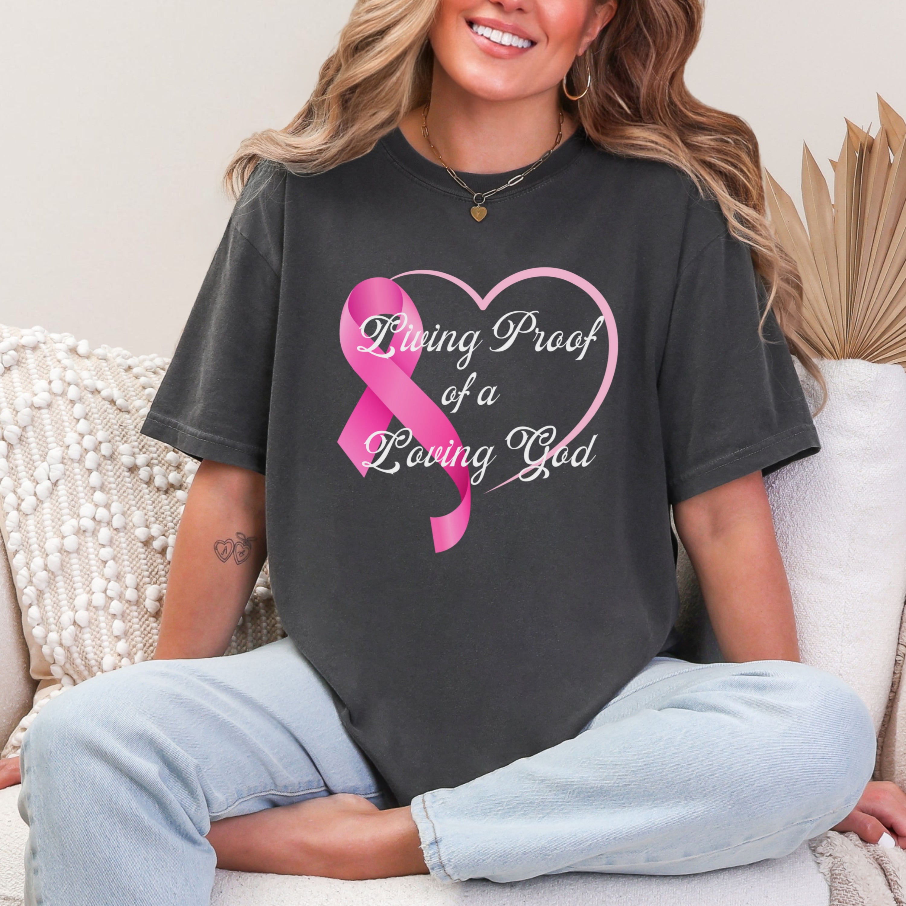Living Proof Of A Loving God Heart Unisex Relaxed Fit T-Shirt