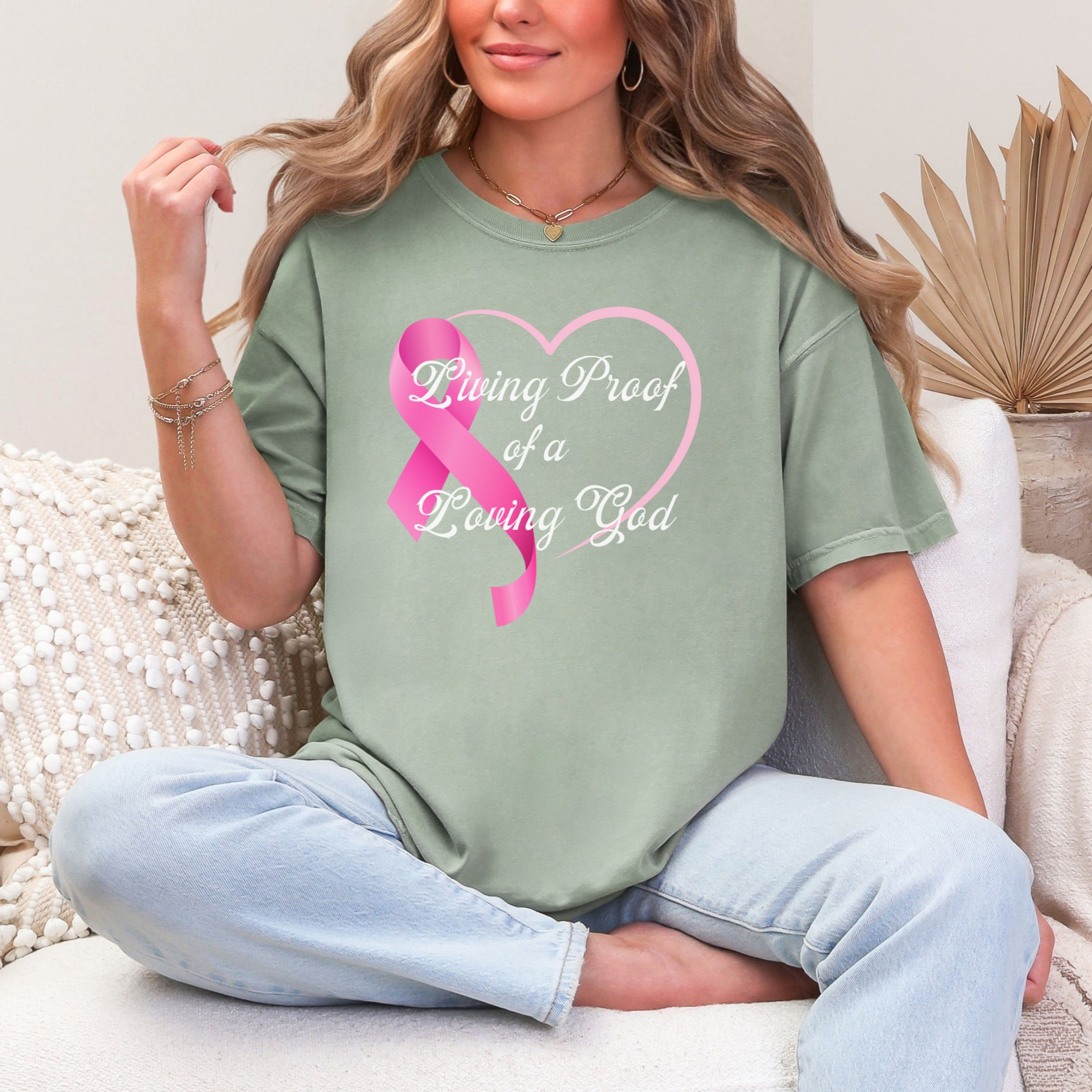 Living Proof Of A Loving God Heart Unisex Relaxed Fit T-Shirt