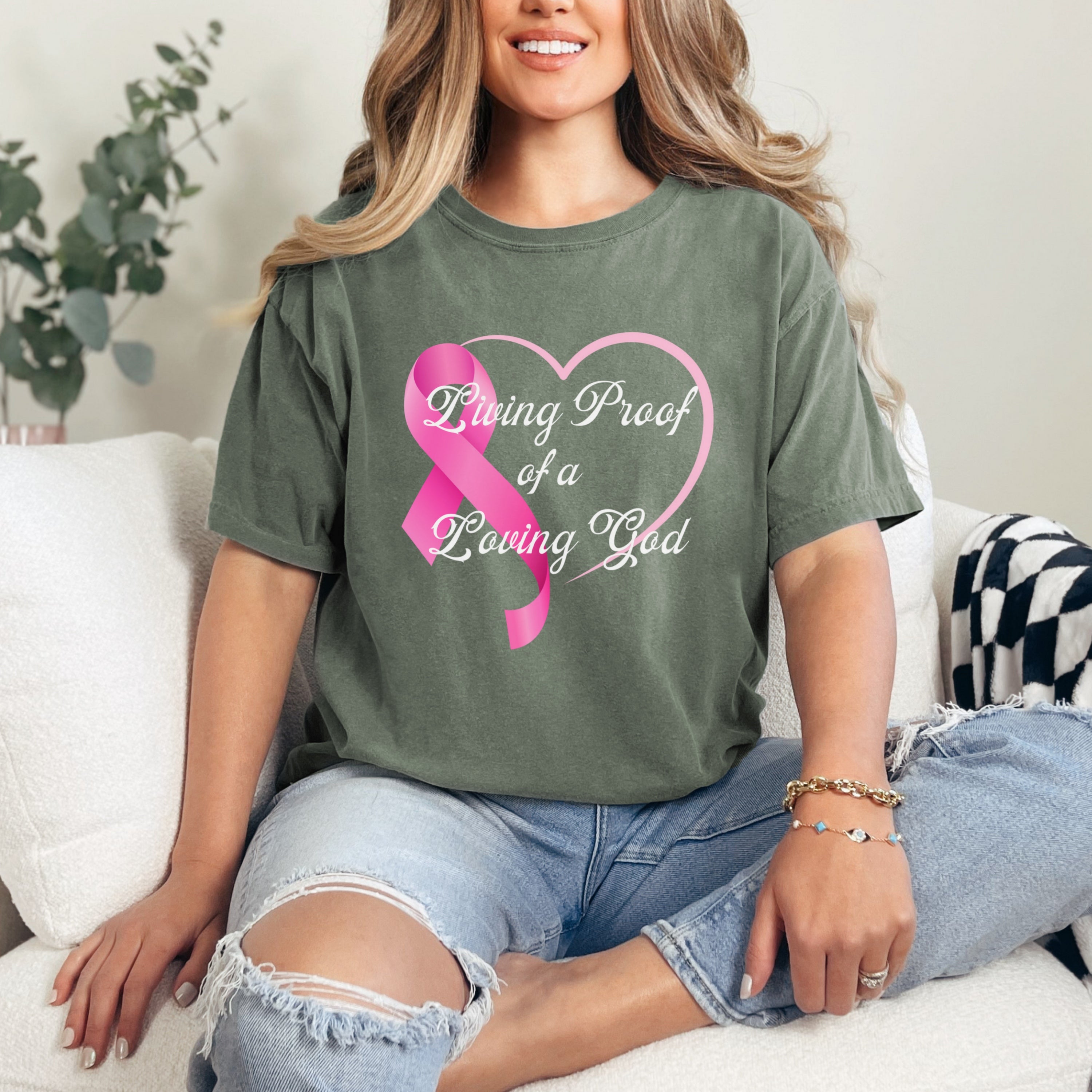 Living Proof Of A Loving God Heart Unisex Relaxed Fit T-Shirt