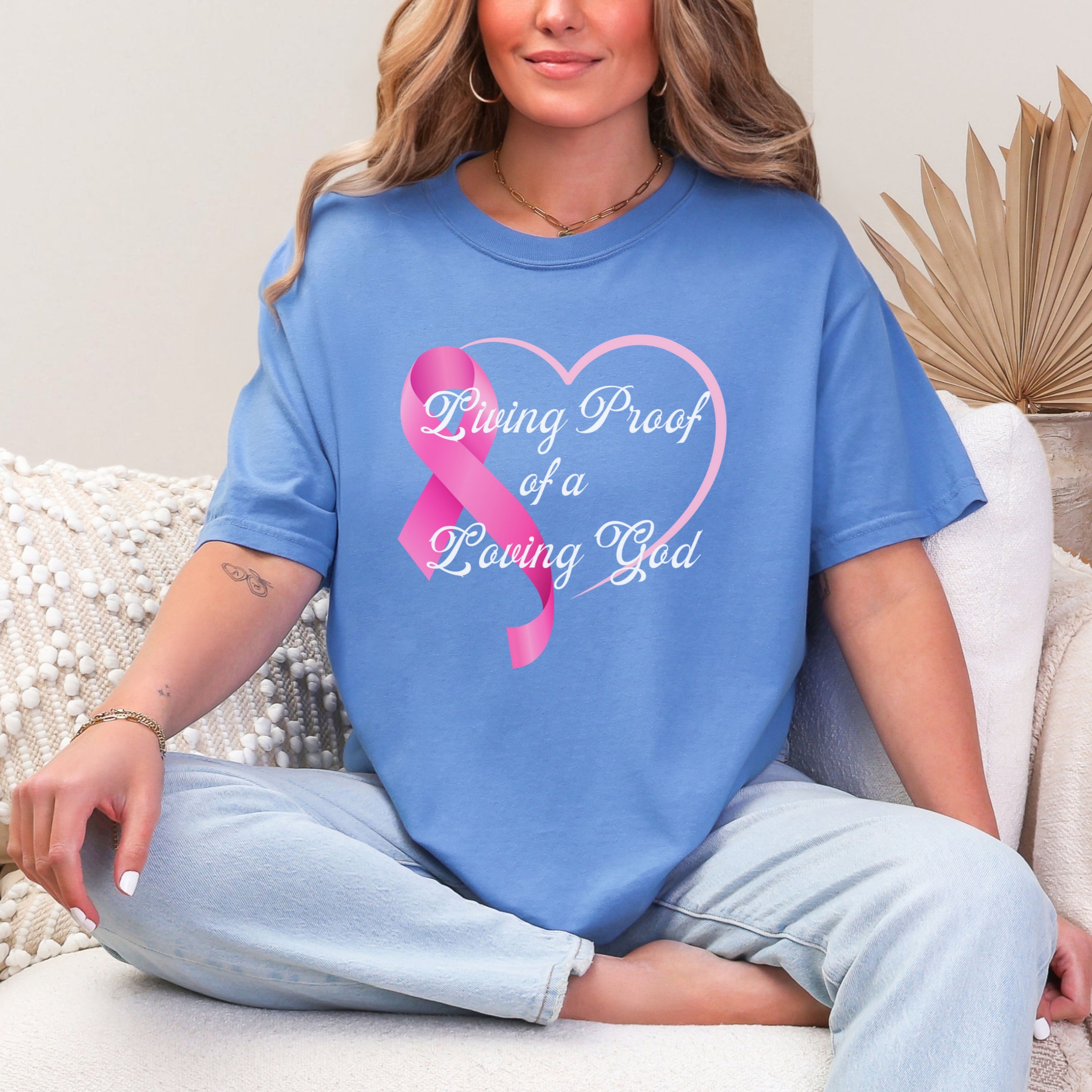Living Proof Of A Loving God Heart Unisex Relaxed Fit T-Shirt