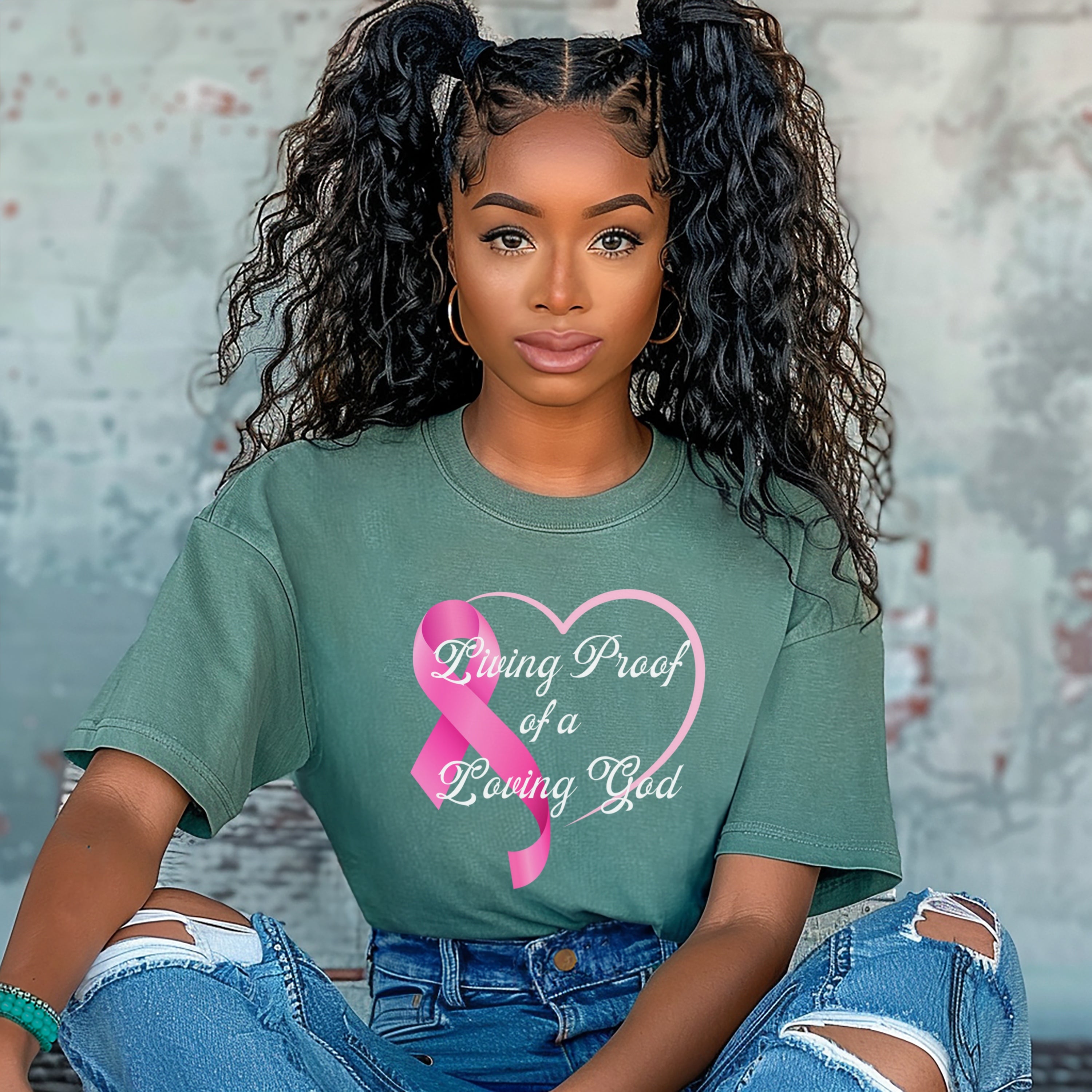 Living Proof Of A Loving God Heart Unisex Relaxed Fit T-Shirt
