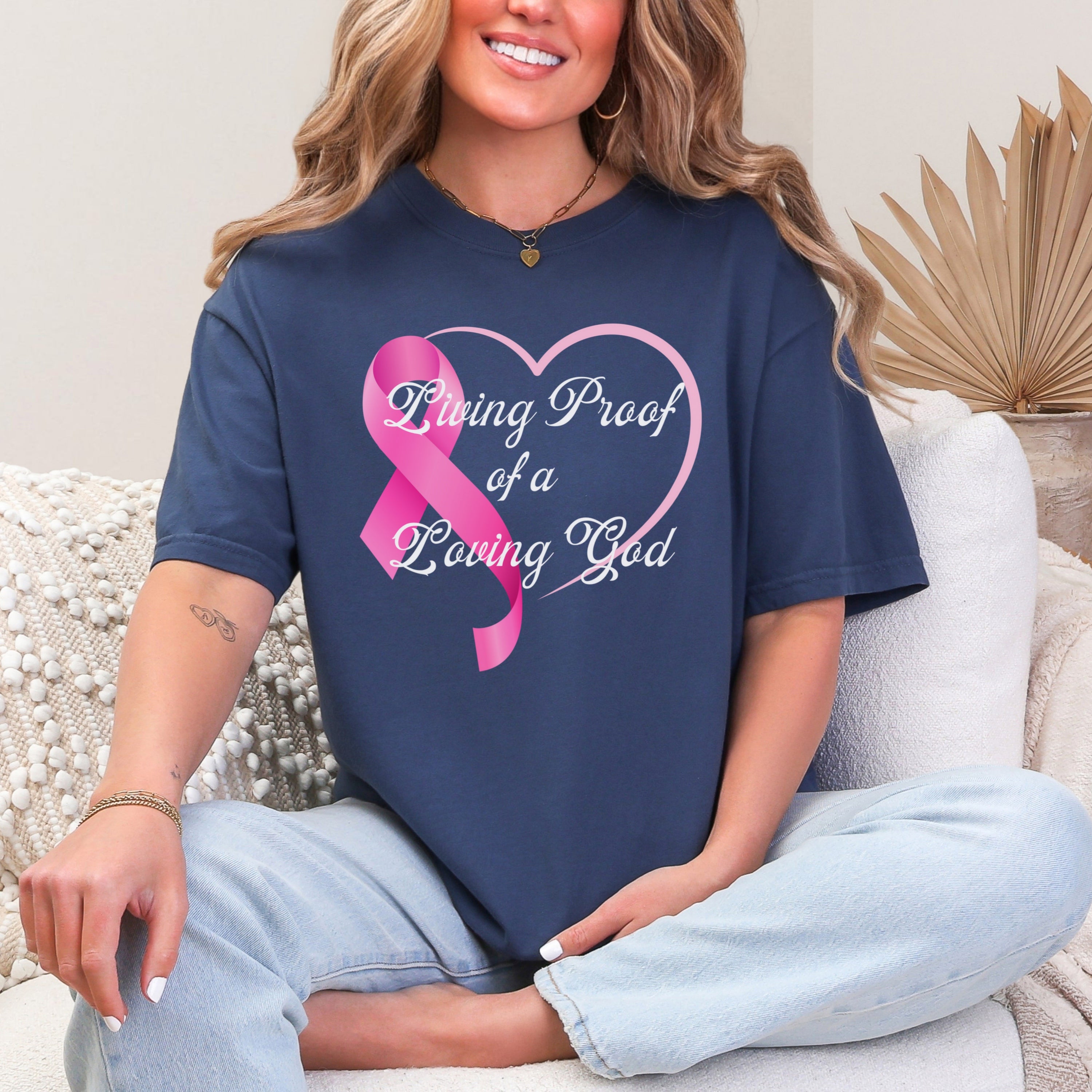 Living Proof Of A Loving God Heart Unisex Relaxed Fit T-Shirt