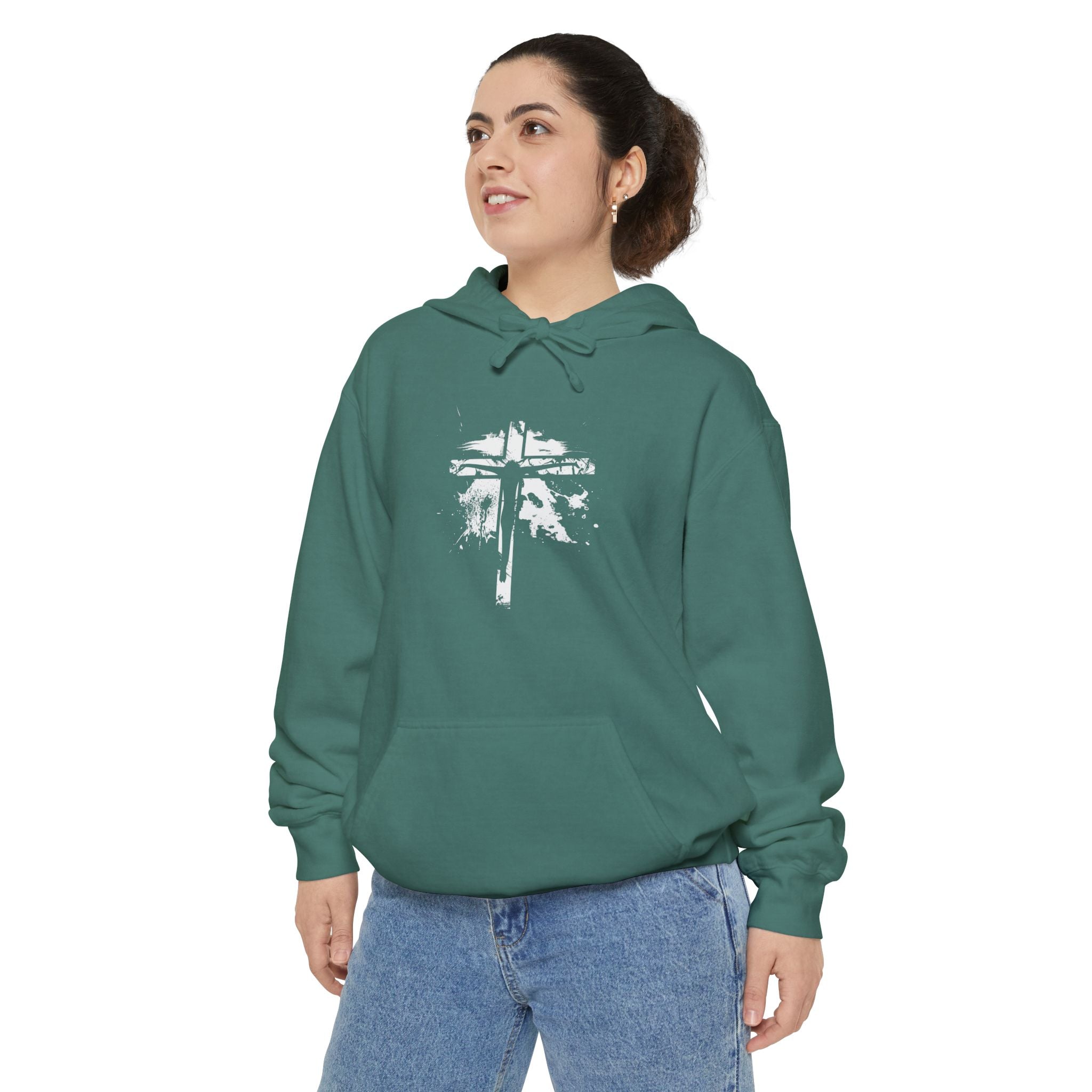 Jesus On Cross Unisex Relaxed Fit Hoodie