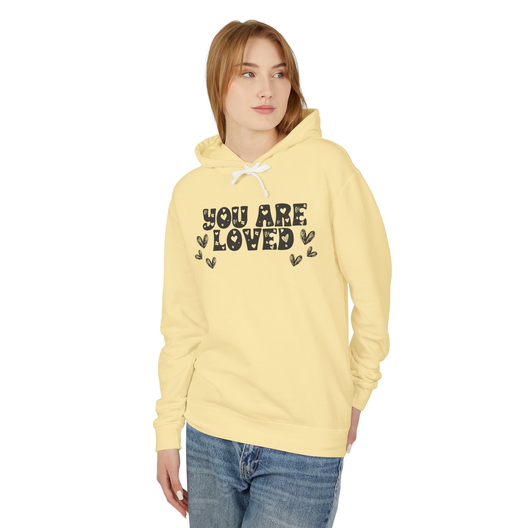 You Are Loved Unisex Relaxed Fit Lightweight Hooded Sweatshirt