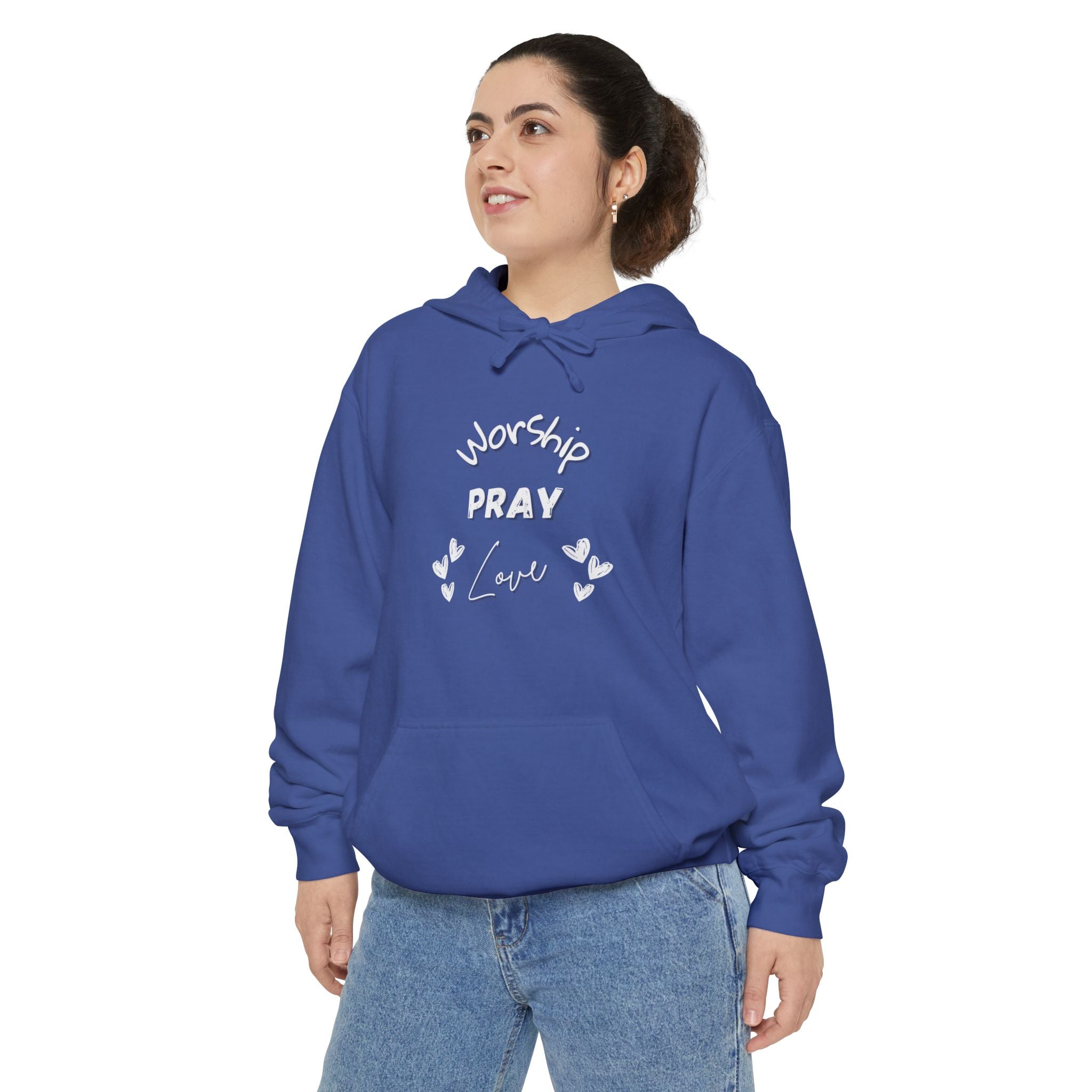 Worship, Pray, Love Unisex Relaxed Fit Hoodie