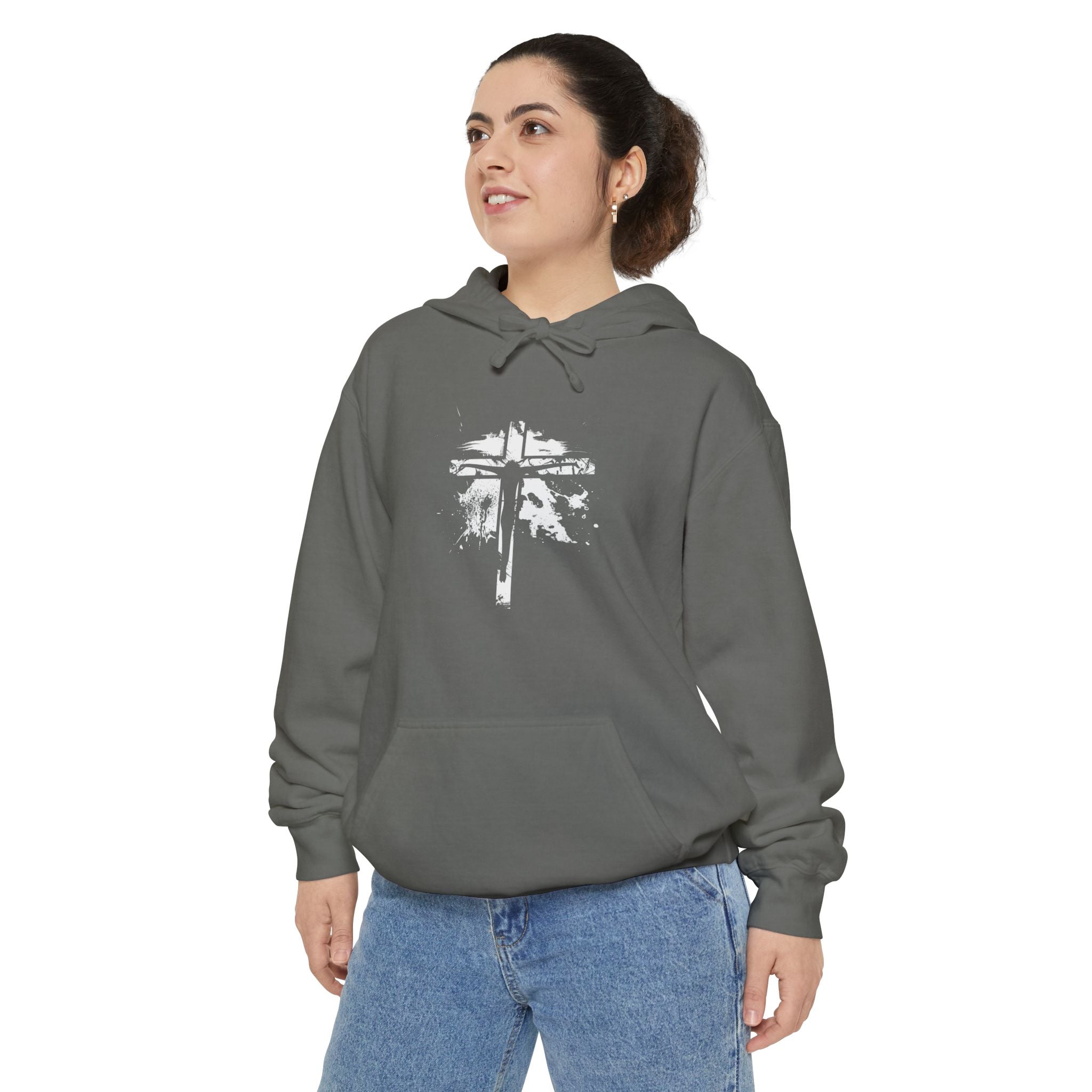 Jesus On Cross Unisex Relaxed Fit Hoodie