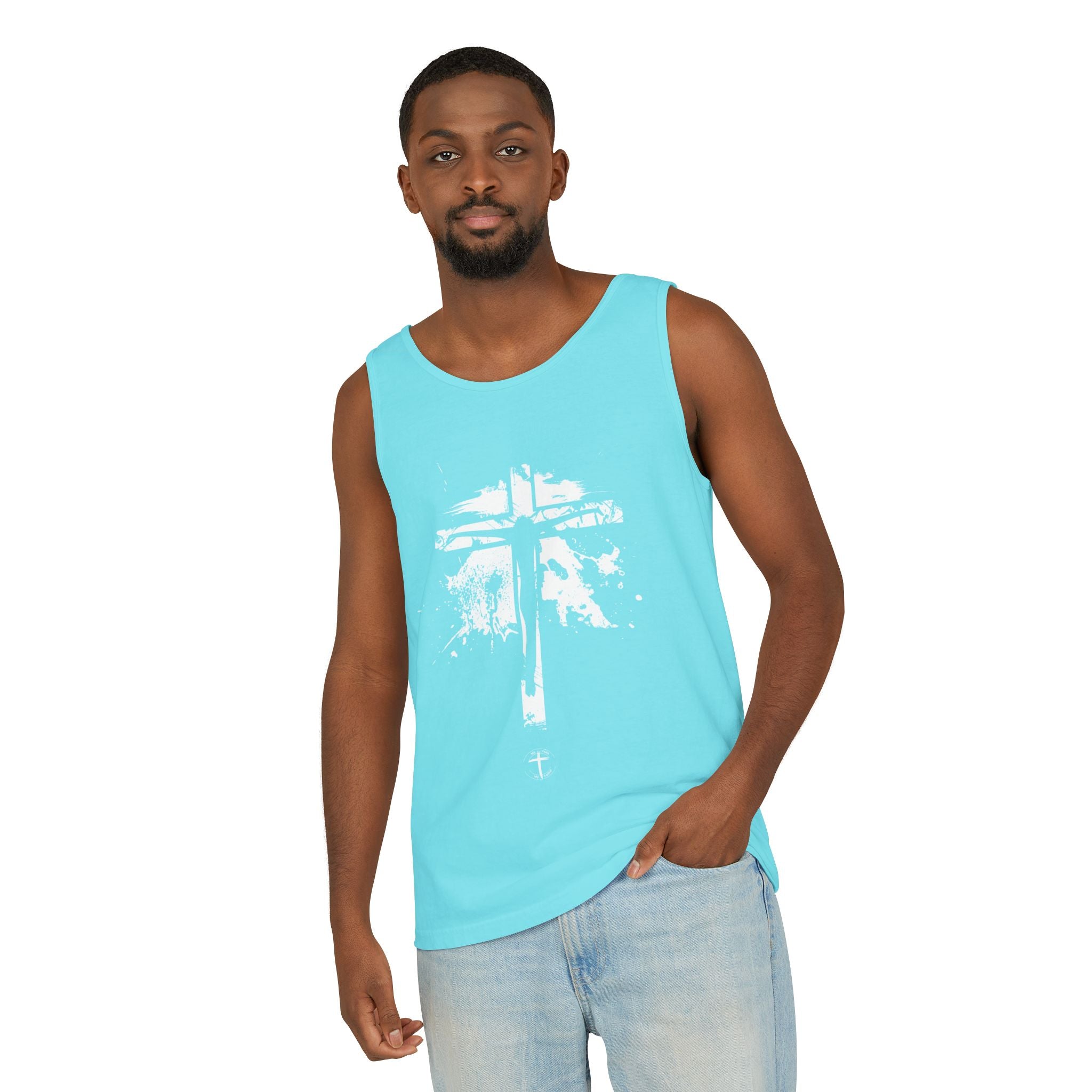 Jesus On Cross Relaxed Fit Tank Top