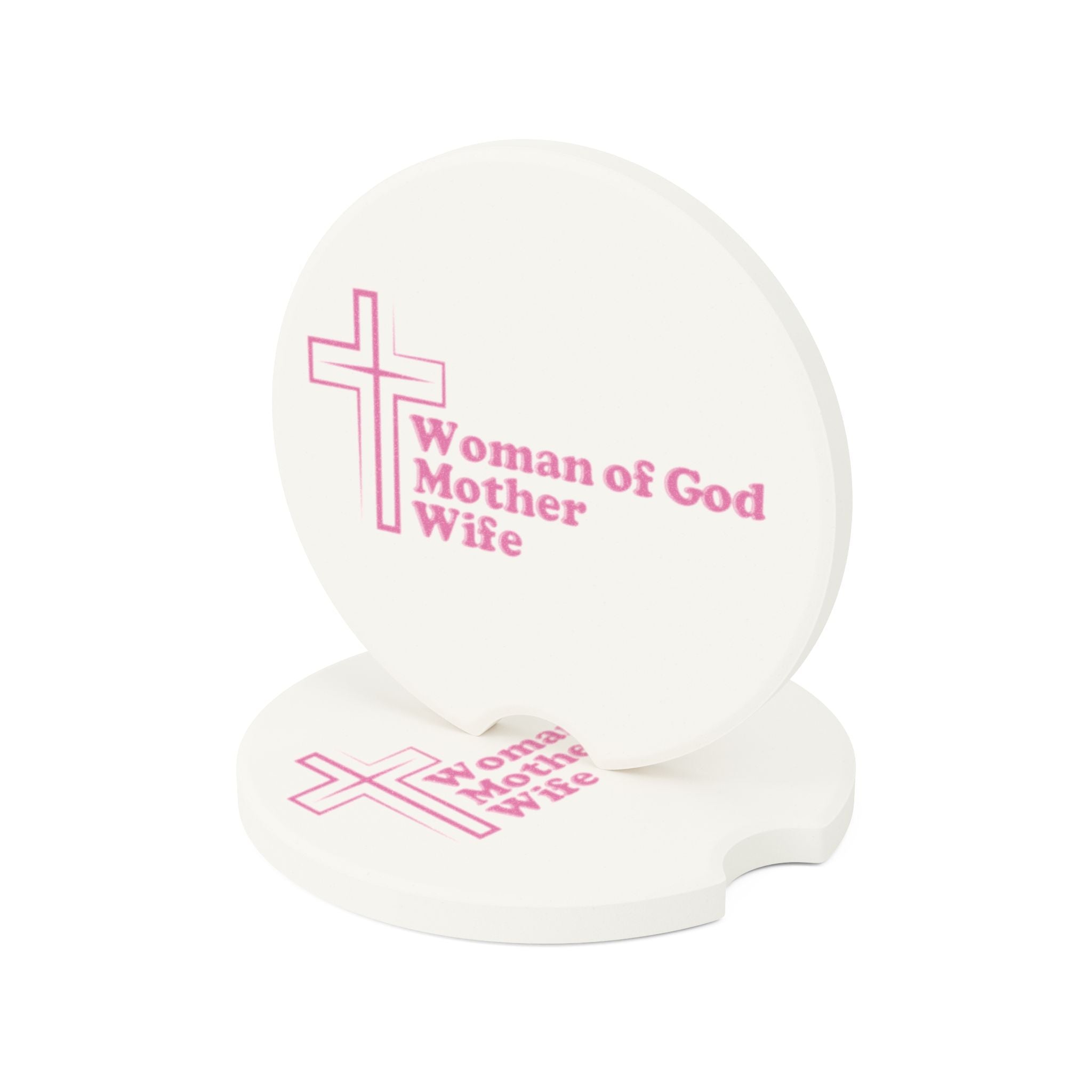 Woman of God, Mother, Wife Soapstone Car Coaster