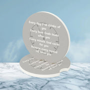 Every Day God Thinks of You Soapstone Car Coaster - My Faith My Father