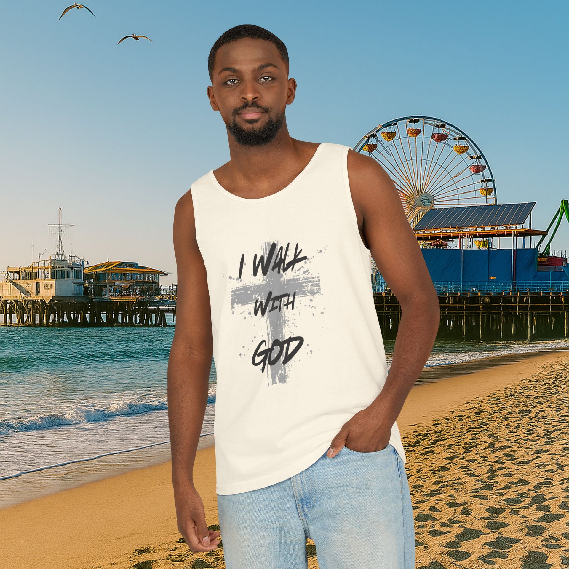 I Walk With God Unisex Relaxed Fit Tank Top - My Faith My Father