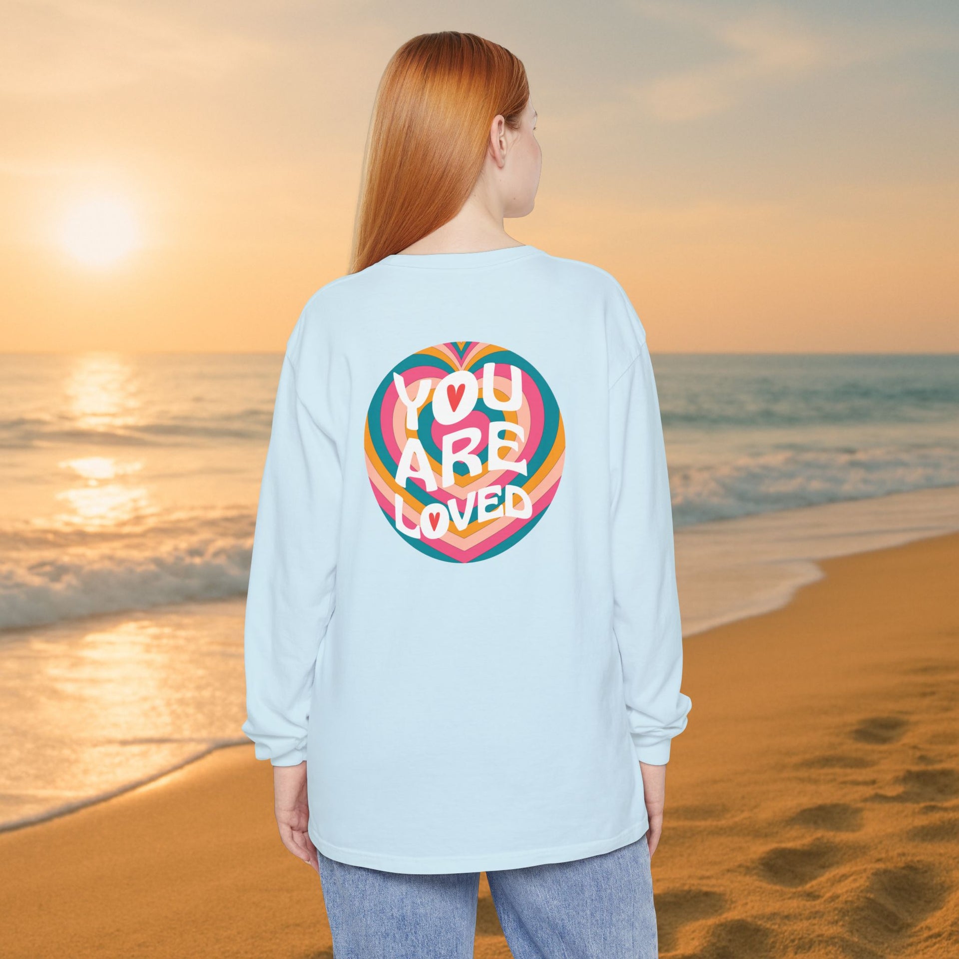 You Are Loved Retro Unisex Relaxed Fit Long Sleeve T-Shirt - My Faith My Father