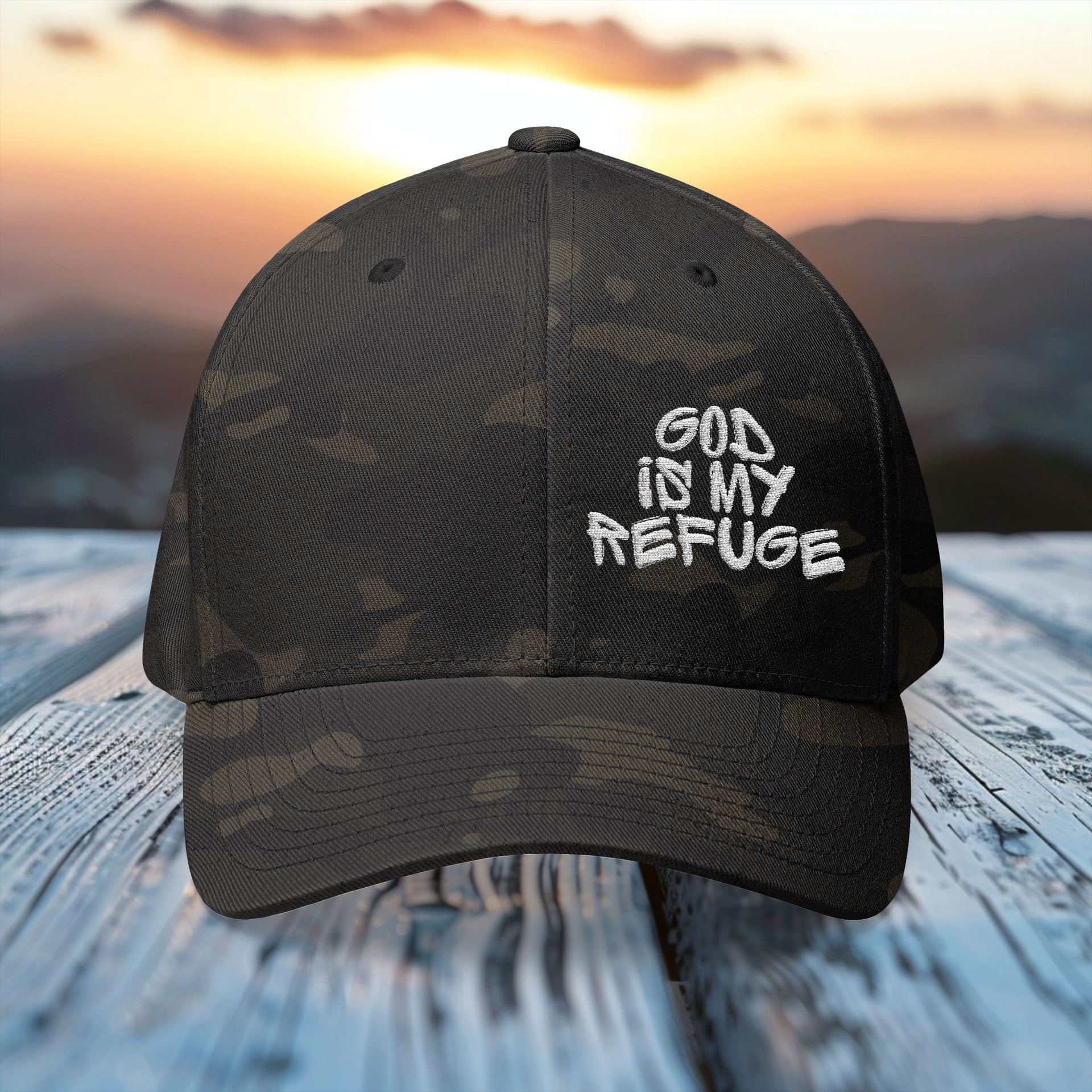 God Is My Refuge Flexfit Hat - My Faith My Father