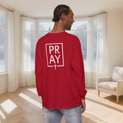 PRAY + Cross Unisex Relaxed Fit Long Sleeve T-Shirt - My Faith My Father