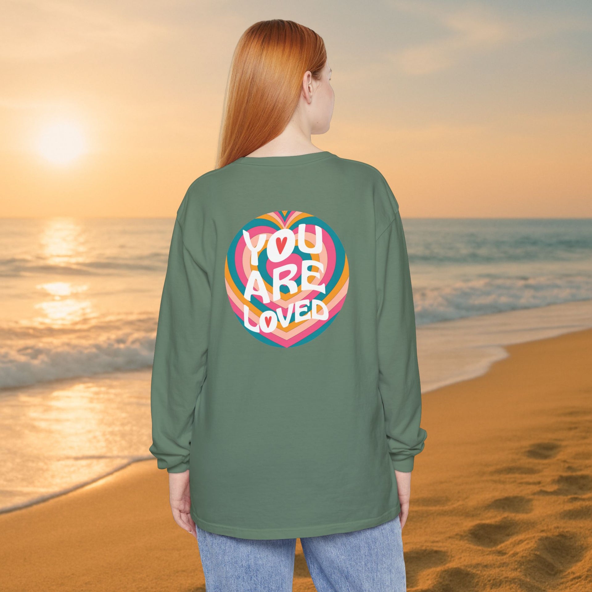 You Are Loved Retro Unisex Relaxed Fit Long Sleeve T-Shirt - My Faith My Father