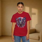 Eagle with Flag Unisex Relax Fit T-Shirt - My Faith My Father