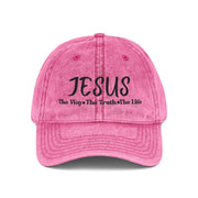 JESUS The Way The Truth The Life Vintage Hat - My Faith My Father