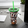 God Loves You 16oz Sunsplash Tumbler With Straw - My Faith My Father