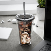 Jesus Is My Shepherd Sunsplash 16oz Tumbler With Straw - My Faith My Father