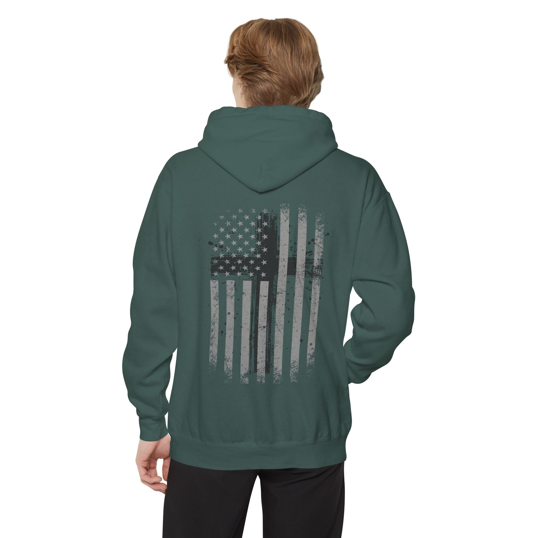 Flag With Cross Unisex Relaxed Fit Hoodie