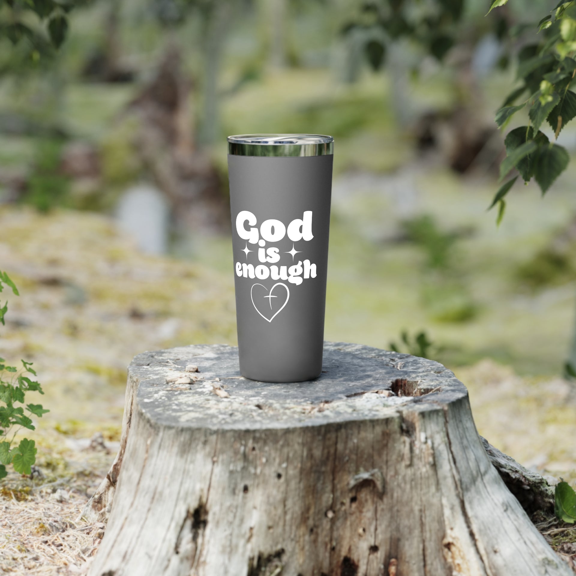 God Is Enough 22oz Copper Insulated Travel Mug - My Faith My Father