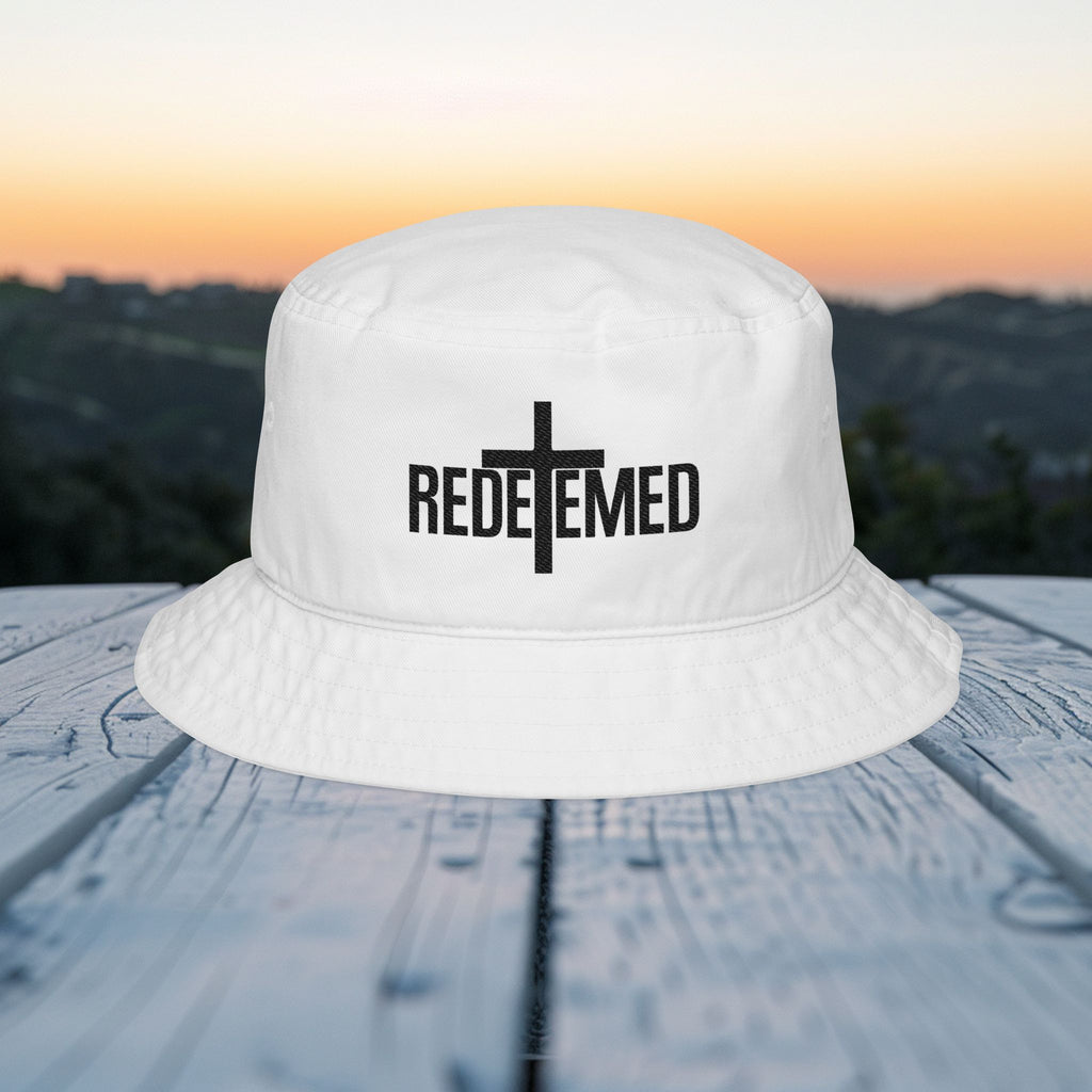 Redeemed Embroidered Bucket Hat