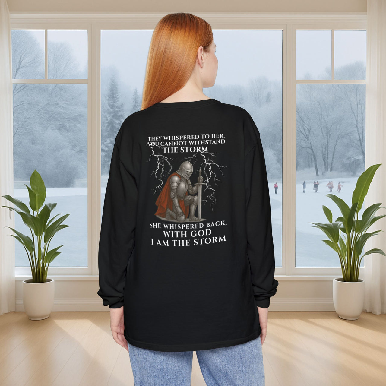 I Am the Storm Unisex Long Sleeve T-Shirt - My Faith My Father