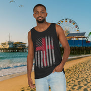 Flag With Cross Unisex Relaxed Fit Tank Top - My Faith My Father