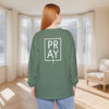 PRAY + Cross Unisex Relaxed Fit Long Sleeve T-Shirt - My Faith My Father