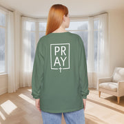 PRAY + Cross Unisex Relaxed Fit Long Sleeve T-Shirt - My Faith My Father