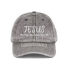 Embroidered Vintage Cap - Jesus The Way, The Truth, The Life Hat - My Faith My Father