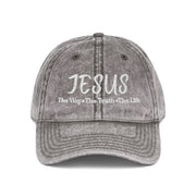 Embroidered Vintage Cap - Jesus The Way, The Truth, The Life Hat - My Faith My Father