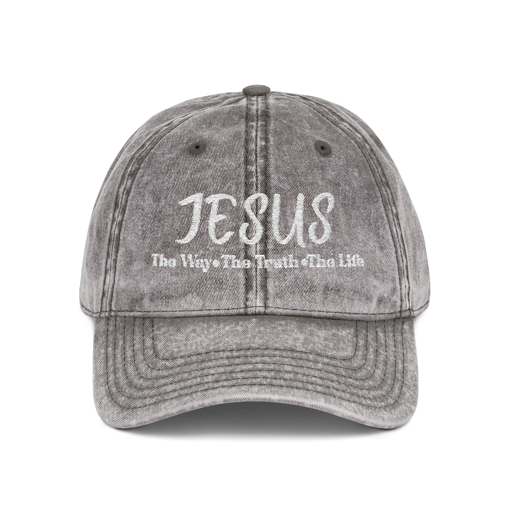 Embroidered Vintage Cap - Jesus The Way, The Truth, The Life Hat
