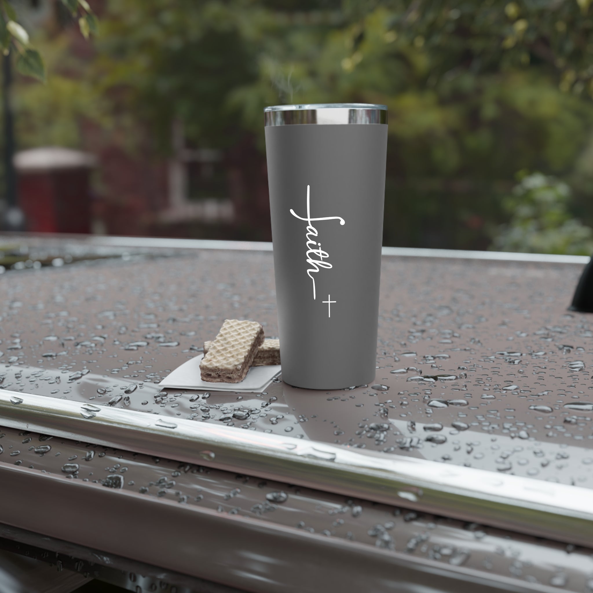 Faith With Cross 22oz Copper Vacuum Insulated Tumbler
