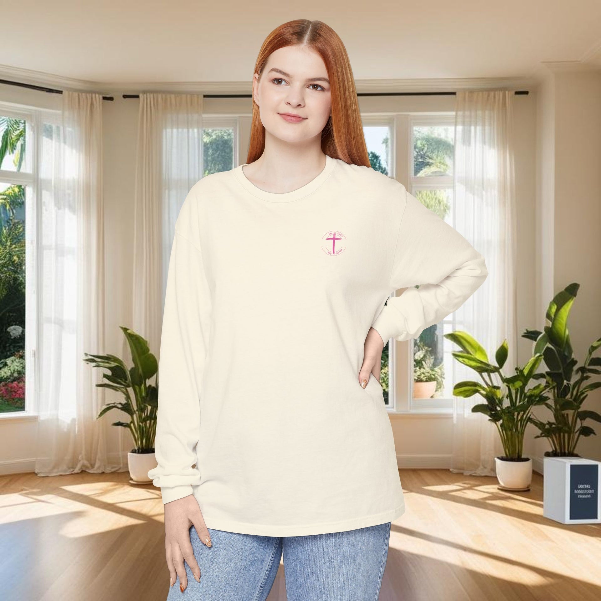 Accept What Is Unisex Relaxed Fit Long Sleeve T-Shirt - My Faith My Father