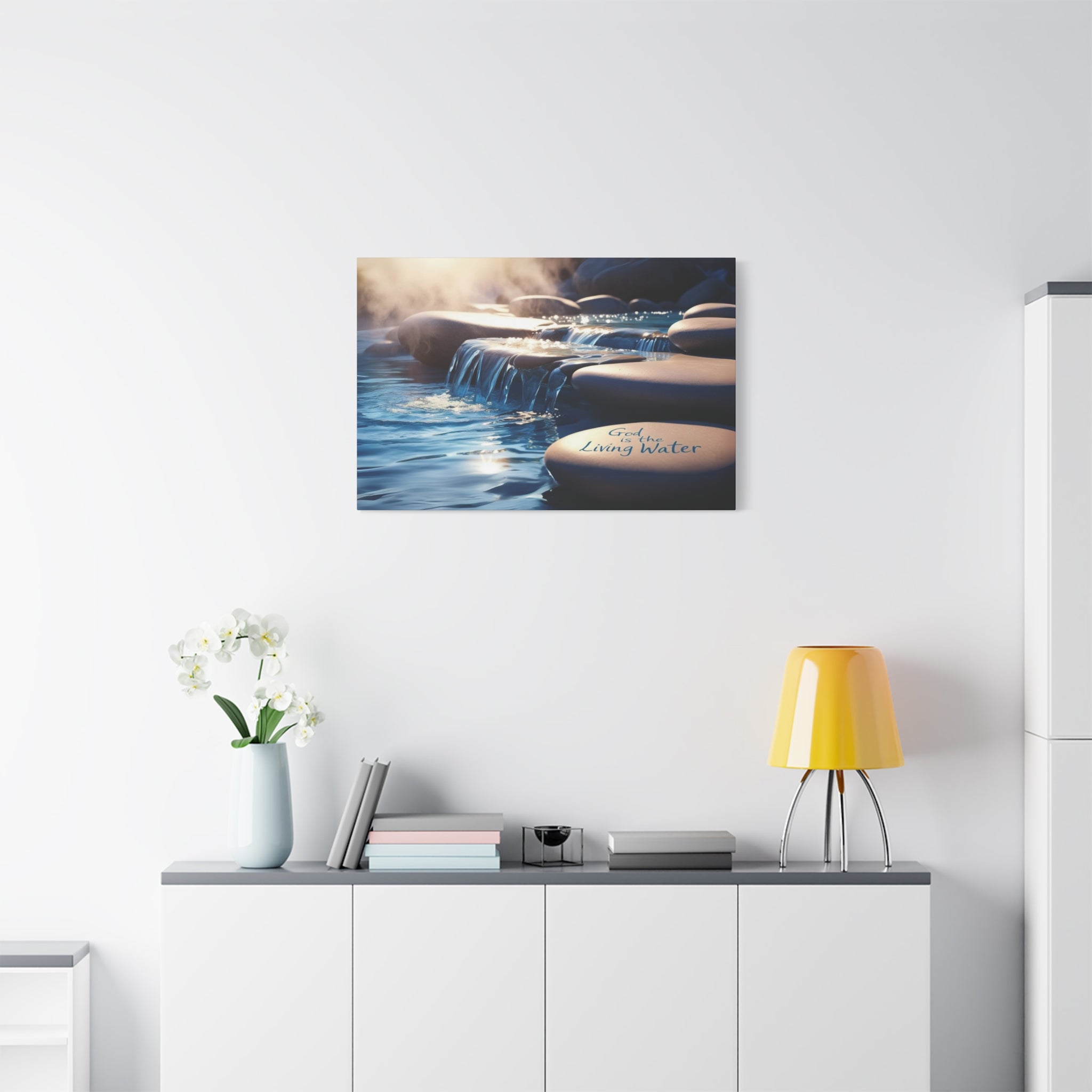 God is the Living Water Wall Decor Canvas
