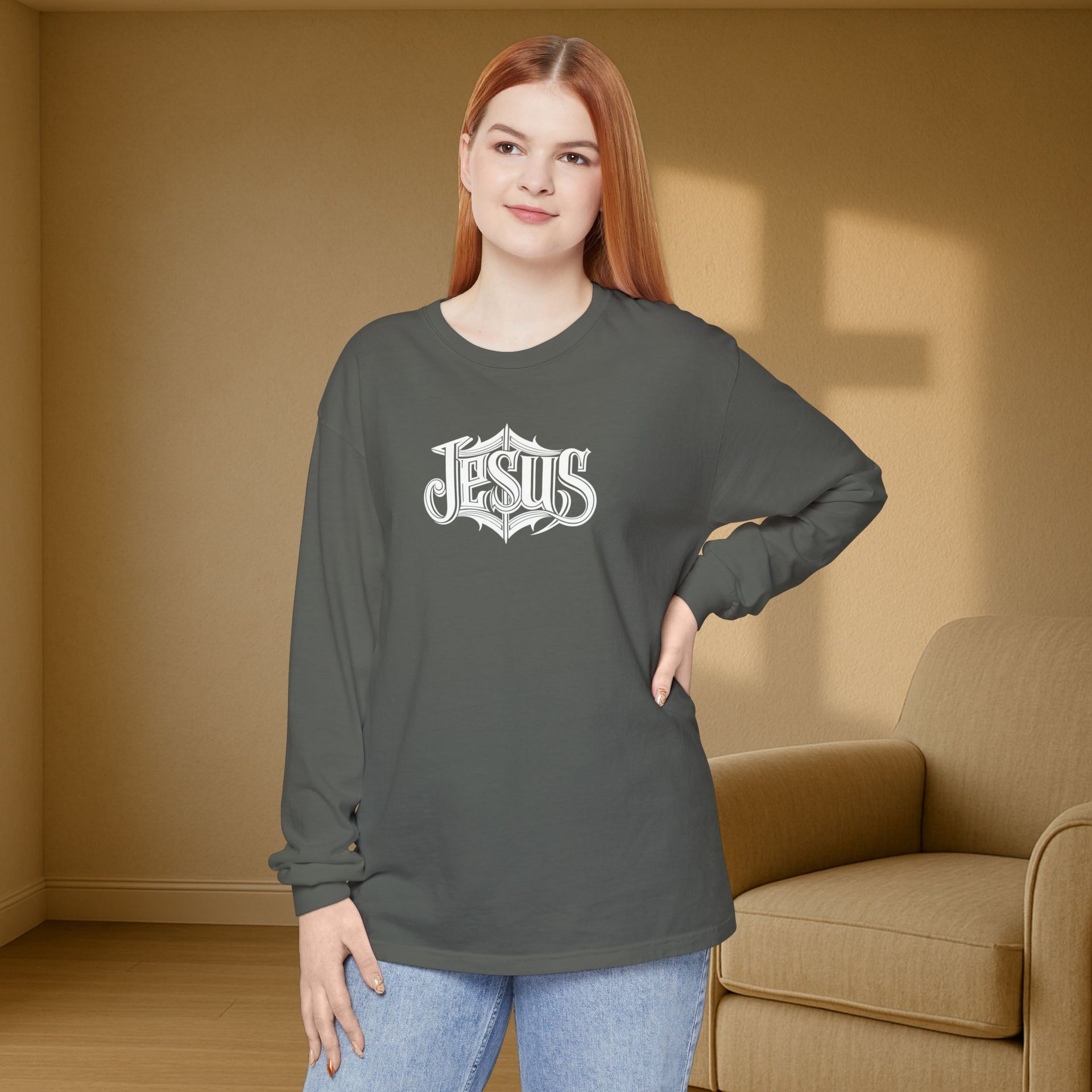 Jesus Unisex Relaxed Fit Long Sleeve T-Shirt - My Faith My Father