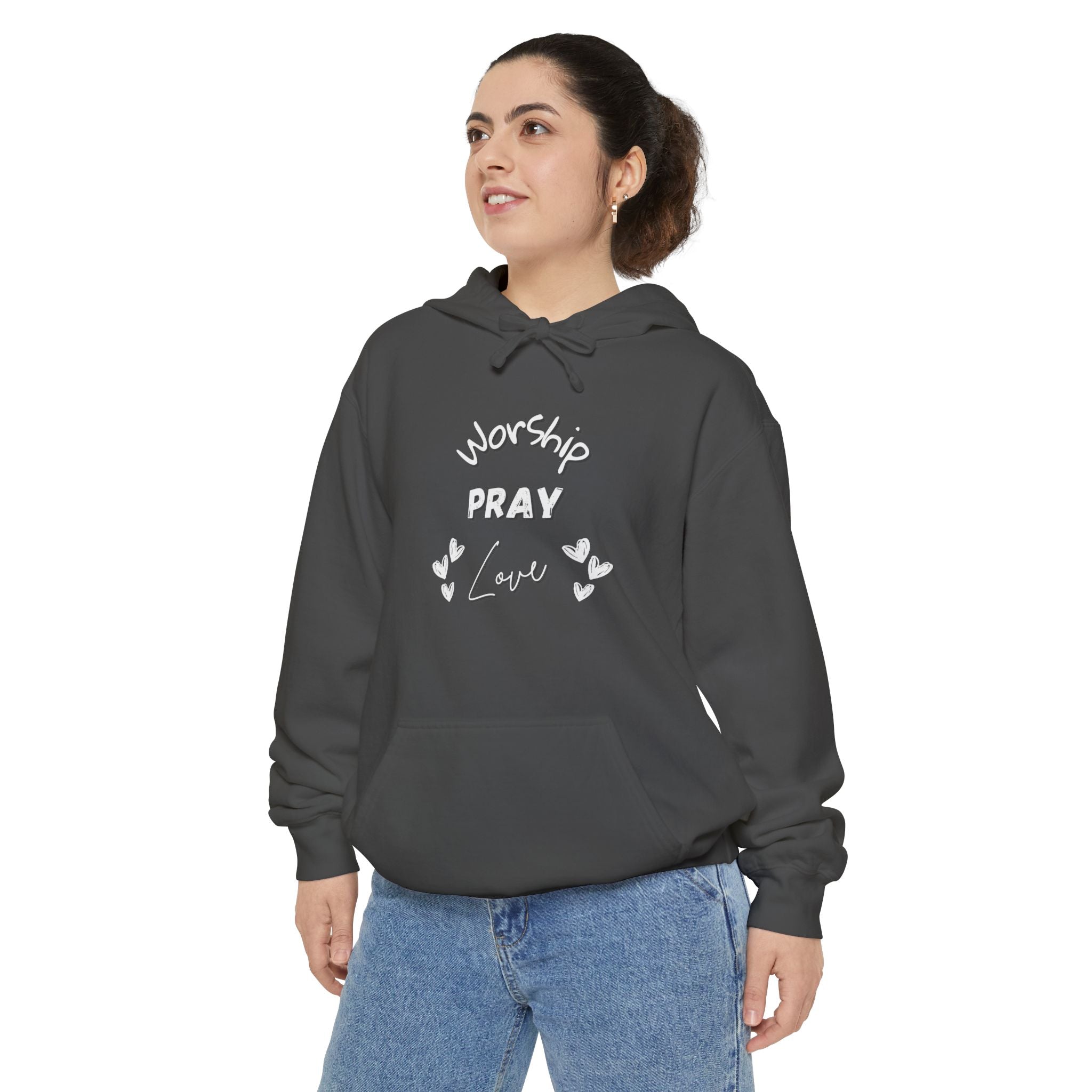 Worship, Pray, Love Unisex Relaxed Fit Hoodie