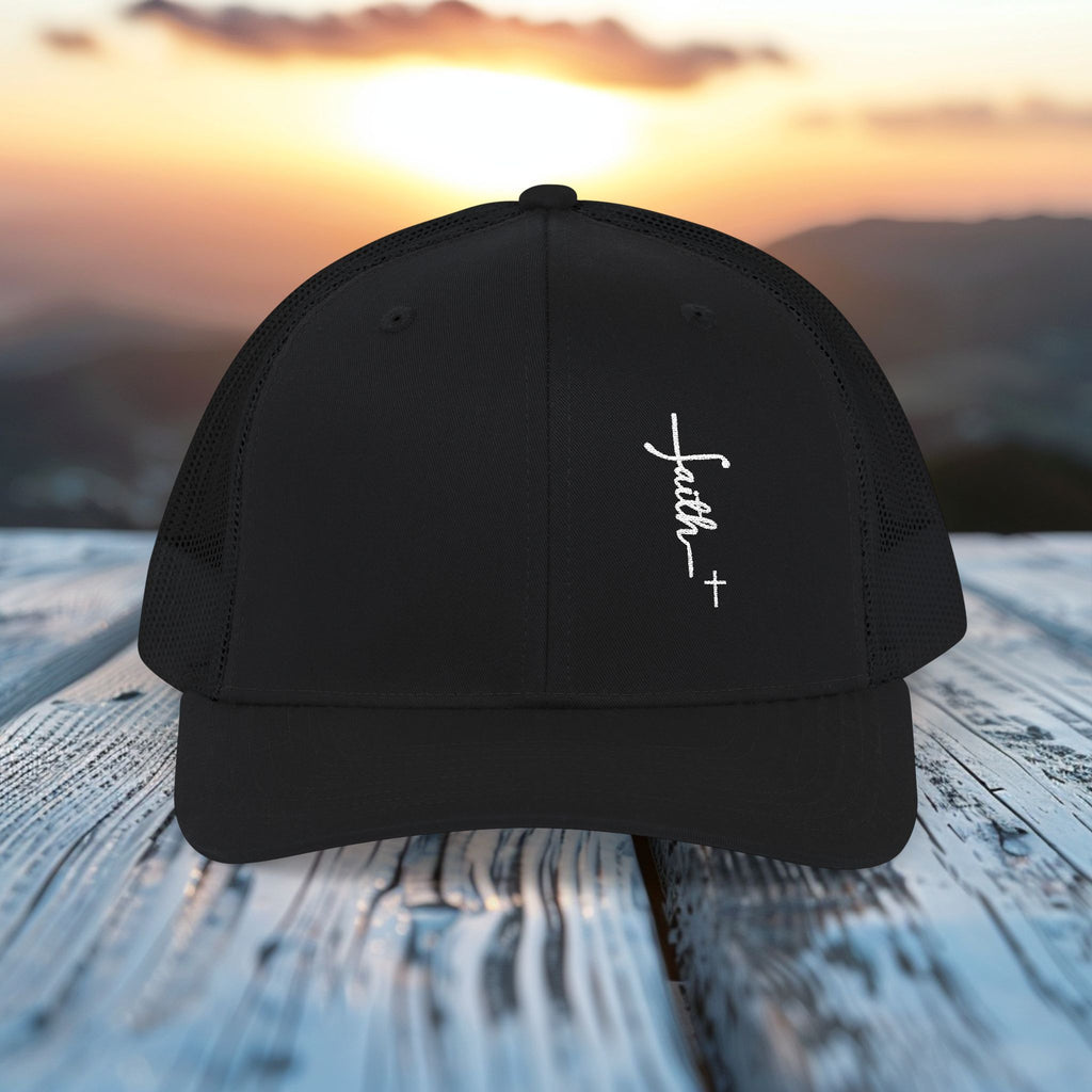 Faith + Cross Snapback Trucker Hat - My Faith My Father