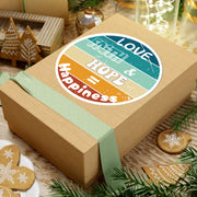 Love, Faith, Hope = Happiness Kiss-Cut Stickers - My Faith My Father