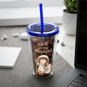 Jesus Is My Shepherd Sunsplash 16oz Tumbler With Straw - My Faith My Father
