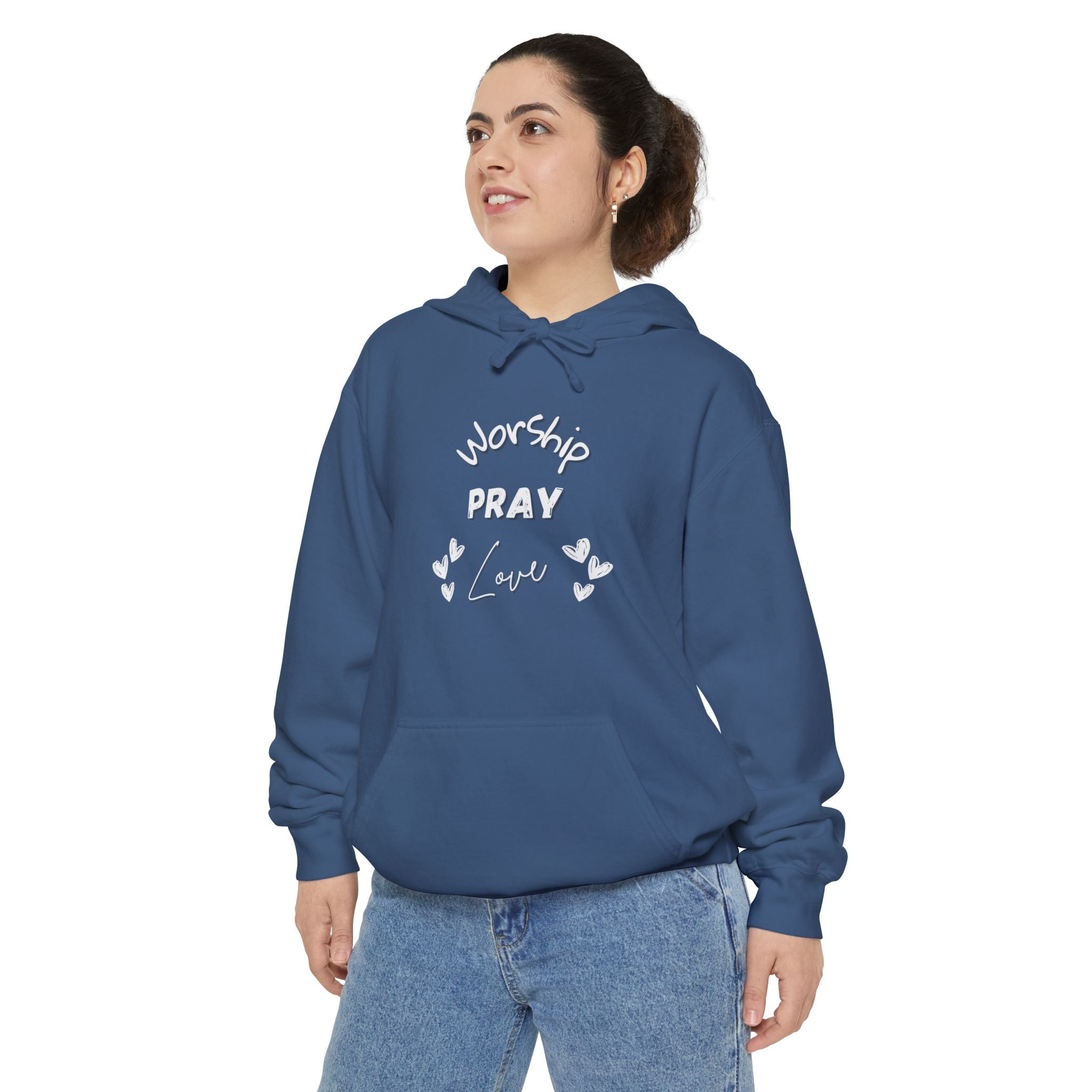Worship, Pray, Love Unisex Relaxed Fit Hoodie