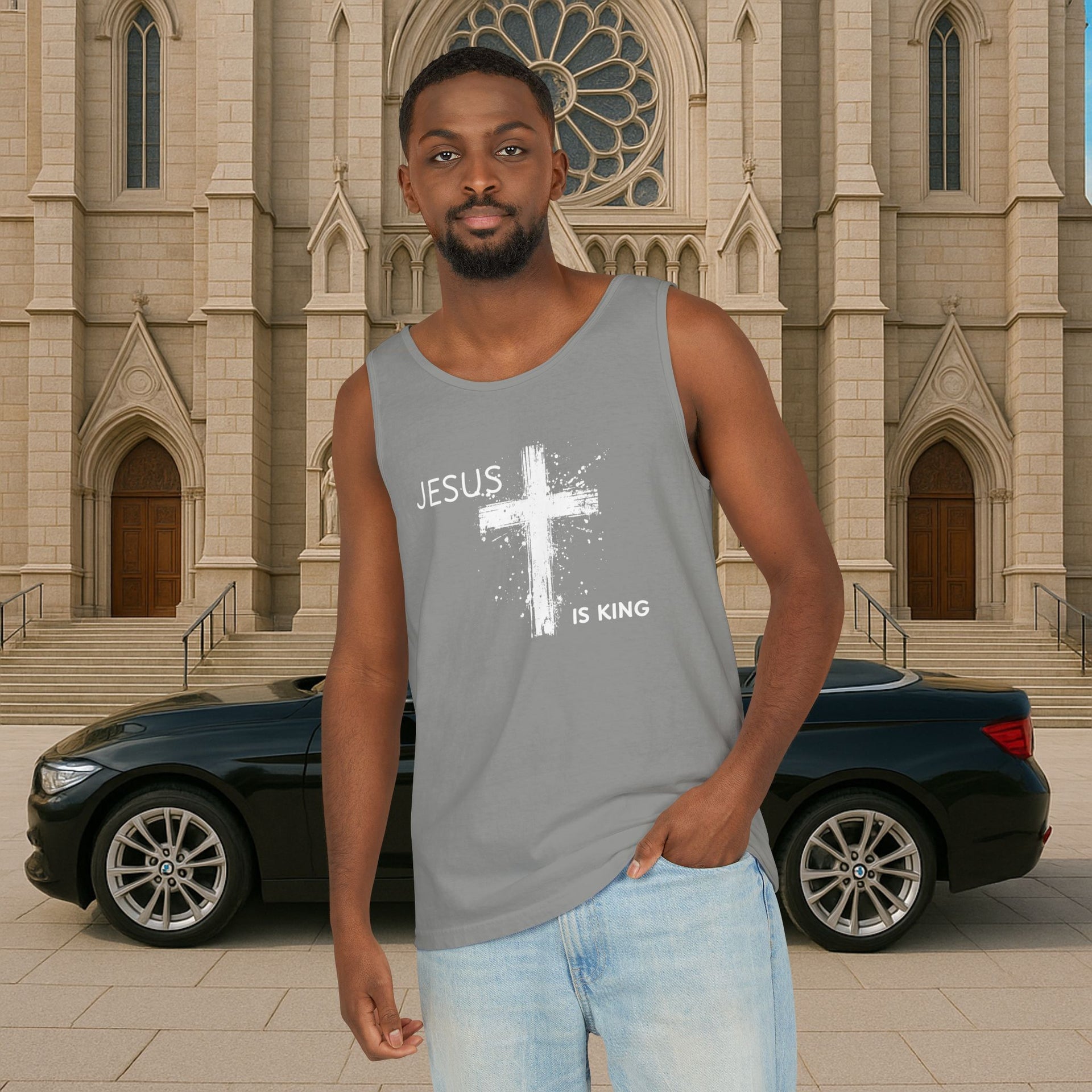 Jesus Is King Unisex Relaxed Fit Tank Top - My Faith My Father